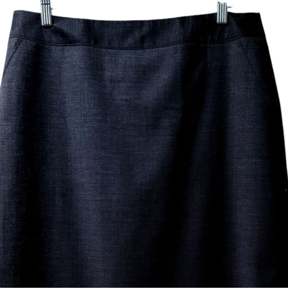 NWOT J.Crew wool gray Pencil skirt in lightweight  zipper midi work office - Picture 4 of 9